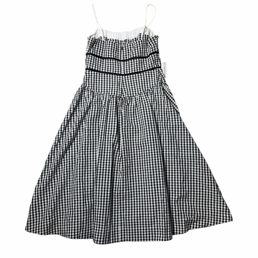 For Love & Lemons Black Gingham Georgia Midi Dress Womens XL - Picture 8 of 8